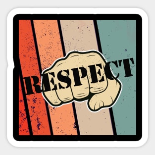 Respect shirt, vintage retro, gift idea Sticker